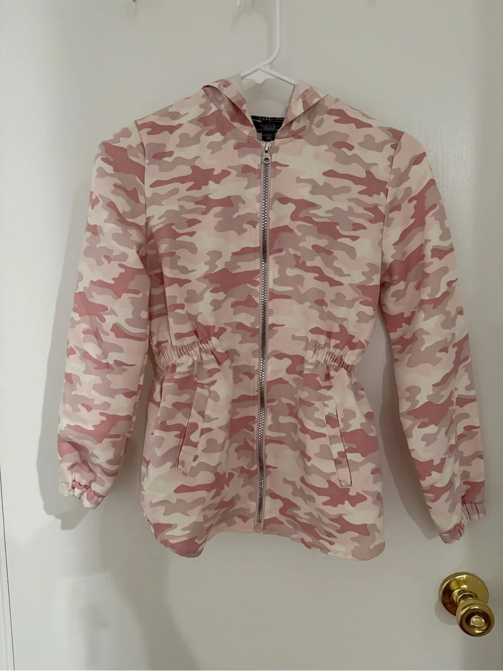 Nicole Miller Sport Pink Camo Hooded Raincoat